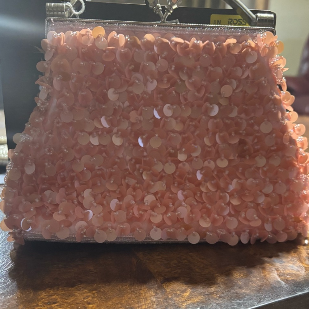 Elegant Pink Beaded Women's Bag